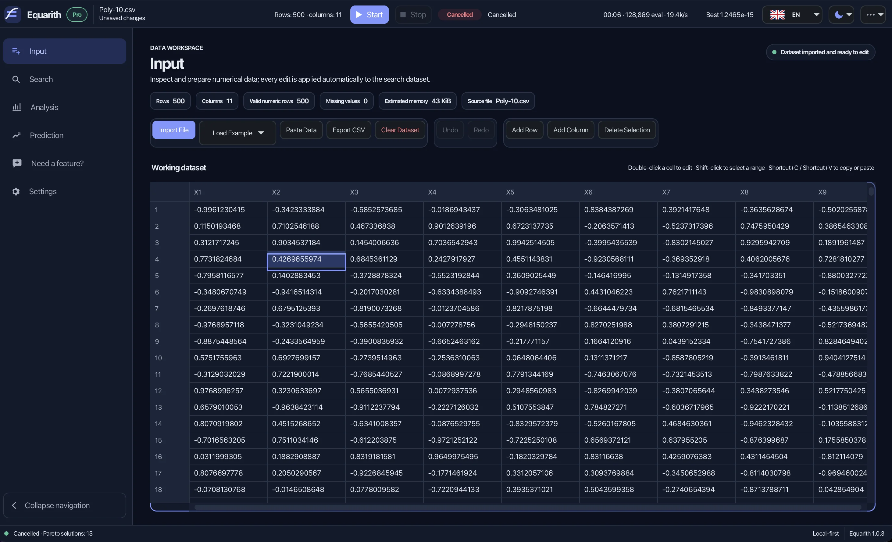 Equarith result preview — 09